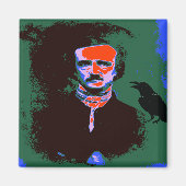 Edgar Allan Poe Pop Art Magneet (Voorkant)