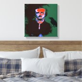 Edgar Allan Poe Pop Art Portret Canvas Afdruk (Insitu (Slaapkamer))