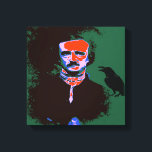 Edgar Allan Poe Pop Art Portret Canvas Afdruk<br><div class="desc">Edgar Allan Poe was een Amerikaans schrijver.Hij is het meest bekend om zijn korte verhalen,  in het bijzonder zijn verhalen over mysterie en macaber.</div>