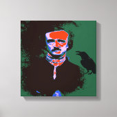 Edgar Allan Poe Pop Art Portret Canvas Afdruk (Voorkant)