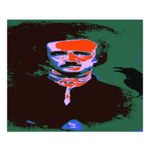 Edgar Allan Poe Pop Art Portret Foto Afdruk