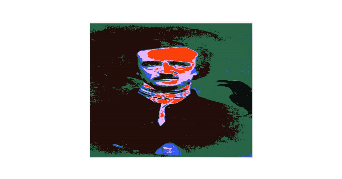 Edgar Allan Poe Pop Art Portret Foto Afdruk | Zazzle.nl