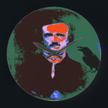 Edgar Allan Poe Pop Art Portret Grote Klok<br><div class="desc">Edgar Allan Poe was een Amerikaanse schrijver. Hij is het best bekend om zijn korte verhalen, in het bijzonder zijn verhalen over mysterie en de macabere.</div>