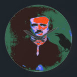 Edgar Allan Poe Pop Art Portret Grote Klok<br><div class="desc">Edgar Allan Poe was een Amerikaanse schrijver. Hij is het best bekend om zijn korte verhalen,  in het bijzonder zijn verhalen over mysterie en de macabere.</div>
