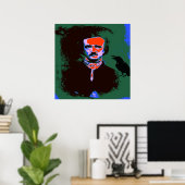 Edgar Allan Poe Pop Art Portret Poster (Thuiskantoor)