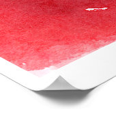 Edgar Allan Poe Pop Art Portret rood Poster (Hoek)