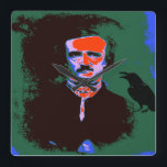 Edgar Allan Poe Pop Art Portret Vierkante Klok<br><div class="desc">Edgar Allan Poe was een Amerikaans schrijver.Hij is vooral bekend om zijn korte verhalen, in het bijzonder zijn verhalen over mysterie en het macabre.</div>