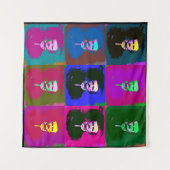 Edgar Allan Poe Pop Art Tapestry Wandkleed (Voorkant (horizontaal))