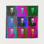 Edgar Allan Poe Pop Art Tapestry Wandkleed (Voorkant)