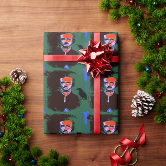 Edgar Allan Poe Pop Art Wrapping Paper Cadeaupapier (Feestdagen Geschenken)
