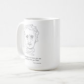 Edgar Allan Poe Portrait With Believe Quotation Koffiemok (Voorkant links)