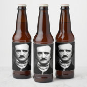 Edgar Allan Poe Portret Bier Etiket (Flessen)