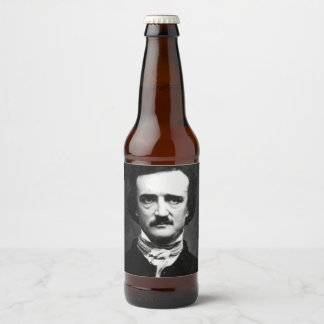 Edgar Allan Poe Portret Bier Etiket