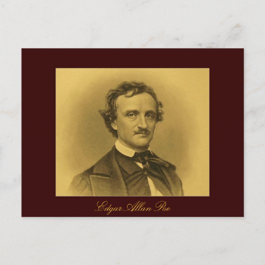 Edgar Allan Poe Portret Briefkaart (Voorkant)
