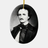 Edgar Allan Poe Portret | Keramisch Ornament (Voorkant)