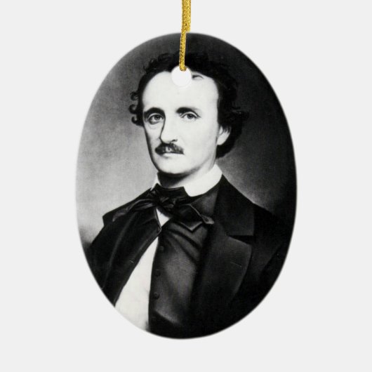 Edgar Allan Poe Portret | Keramisch Ornament (Voorkant)