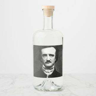 Edgar Allan Poe Portret Likeurfles Etiket