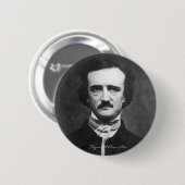 Edgar Allan Poe Portret Ronde Button 5,7 Cm (Voorkant /achterkant)