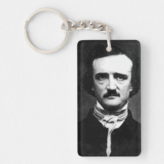 Edgar Allan Poe Portret Sleutelhanger (Voorkant)