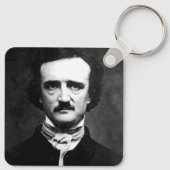 Edgar Allan Poe Portret Sleutelhanger (Achterkant)