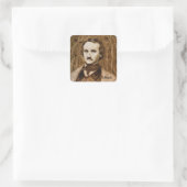 Edgar Allan Poe Portret Square Stickers (Tas)