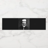 Edgar Allan Poe Portret Waterfles Etiket (Enkel label)