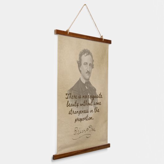 Edgar Allan Poe Quote | Gothische wandtapijten Hangend Wandkleed (Gebogen)