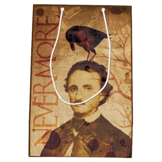 Edgar Allan Poe Quoth de Raven Nevermore Medium Cadeauzakje (Achterkant)