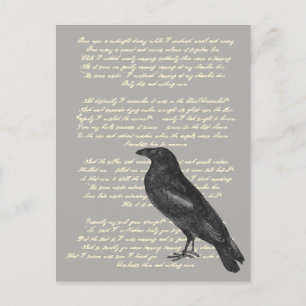 Edgar Allan Poe "Raven" Briefkaart