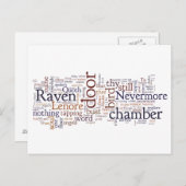 Edgar Allan Poe Raven briefkaart (Voorkant / Achterkant)