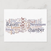 Edgar Allan Poe Raven briefkaart (Voorkant)