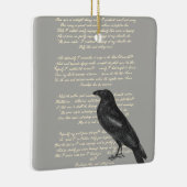 Edgar Allan Poe "Raven" Keramisch Ornament (Rechts)