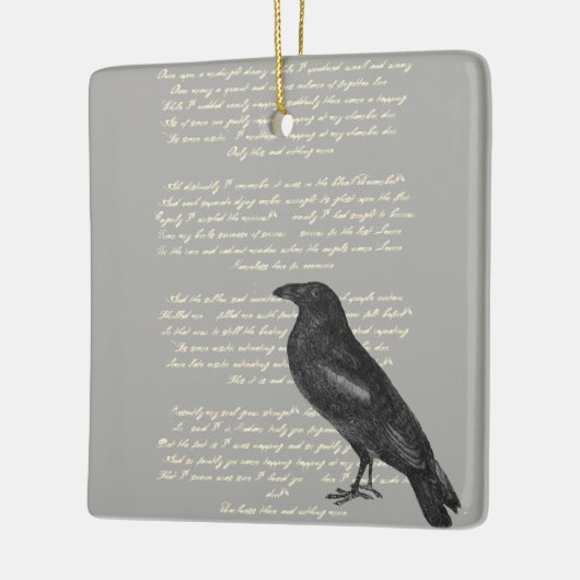 Edgar Allan Poe "Raven" Keramisch Ornament (Links)