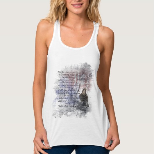 Edgar Allan Poe Raven Poem Art Tanktop (Voorkant)