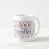 Edgar Allan Poe Raven Words Mok (Voorkant rechts)