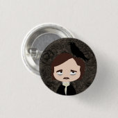 Edgar Allan Poe Ronde Button 3,2 Cm (Voorkant /achterkant)