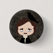 Edgar Allan Poe Ronde Button 3,2 Cm (Voorkant)