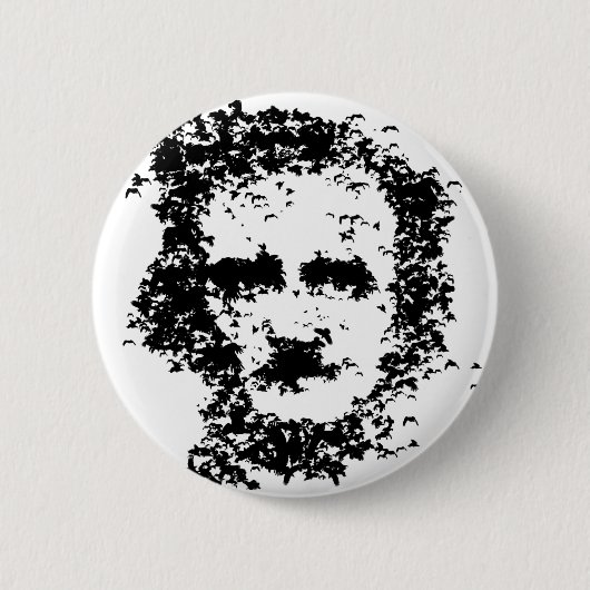 Edgar Allan Poe Ronde Button 5,7 Cm (Voorkant)