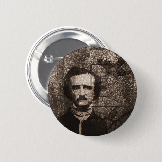Edgar Allan Poe Ronde Button 5,7 Cm (Voorkant /achterkant)
