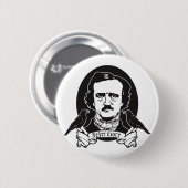 Edgar Allan Poe Ronde Button 5,7 Cm (Voorkant /achterkant)