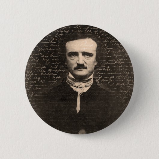 Edgar Allan Poe Ronde Button 5,7 Cm (Voorkant)