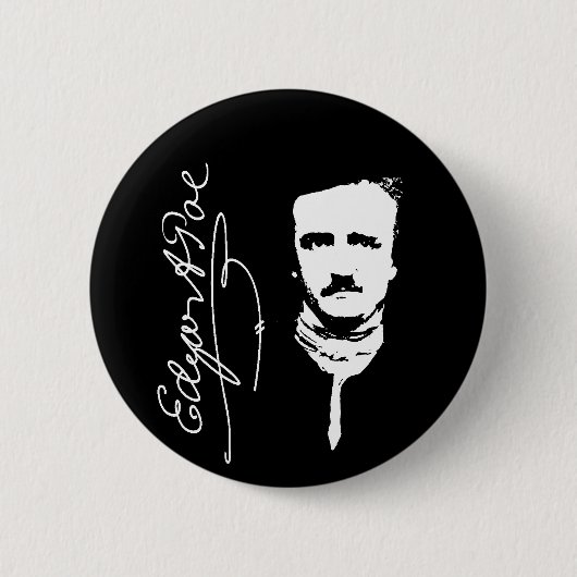 Edgar Allan Poe Ronde Button 5,7 Cm (Voorkant)