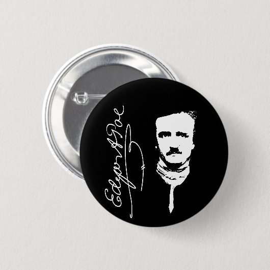 Edgar Allan Poe Ronde Button 5,7 Cm (Voorkant /achterkant)