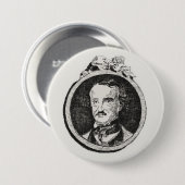 Edgar Allan Poe Ronde Button 7,6 Cm (Voorkant /achterkant)