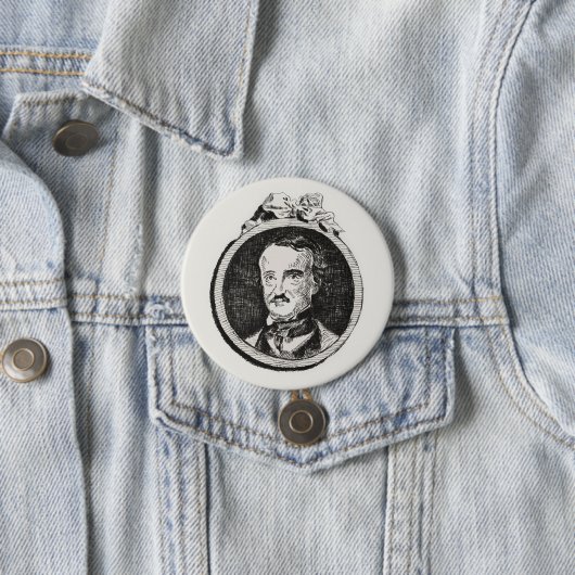 Edgar Allan Poe Ronde Button 7,6 Cm (In situ)