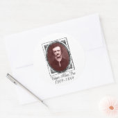 Edgar Allan Poe Ronde Sticker (Envelop)