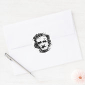 Edgar Allan Poe Ronde Sticker (Envelop)