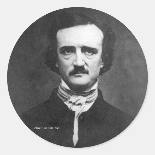 Edgar Allan Poe Ronde Sticker (Voorkant)