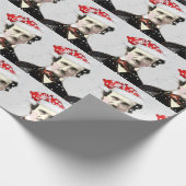 Edgar Allan Poe Santa Hat Fun Auteur Poet Art Cadeaupapier (Hoek)