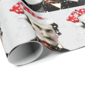 Edgar Allan Poe Santa Hat Fun Auteur Poet Art Cadeaupapier (Rol Hoek)